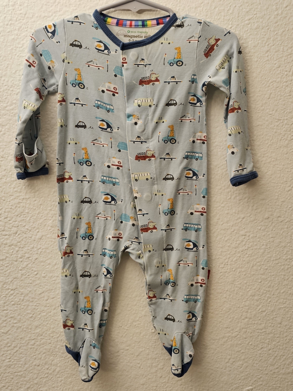 Magnetic Me Easy Rider Print Footed One-Piece